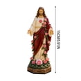 thumbnail image 3 of Luiuiu Lampe de Jardin Sacrée de Jésus, Statue de Jésus Solaire d'Extérieur avec Roses Lumineuses à DEL, Figurine Chrétienne Résistante aux Intempéries, Décor Religieux pour Cour et Patio et Cadeau Spirituel pour la Famille, 3 of 7