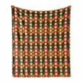 thumbnail image 1 of Retro Soft Flannel Fleece Throw Blanket, Pop Art Style Oval Geometric with Inner Circles Pastel Toned Vintage Pattern, Cozy Plush for Indoor and Outdoor Use, 50" x 60", Multicolor, by Ambesonne, 1 of 6