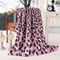 thumbnail image 2 of Pink and Black Of Leopard Print Blanket,Comfortable Soft Lamb Wool Throw Blanket,All Season,Warm Lightweight Blankets for Sofa Bed Couch Living Room Chair,60"x80", 2 of 4