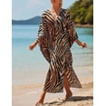 thumbnail image 2 of Robes de Plage pour Femmes Grande Taille Imprimé Animal Caftan Robe de Resort, 2 of 5