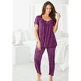 thumbnail image 5 of Only Necessities Plus Size Silky 2-Piece PJ Set, 5 of 6