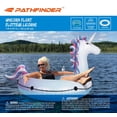 thumbnail image 2 of Pathfinder Inflatable 57" 1-Person Unicorn Float with Cool Ombre Design and Cupholder, 2 of 4