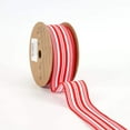 thumbnail image 2 of LaRibbons 1 1/2" Wired Ribbon | "Striped" Red/White | 10 Yard Roll, 2 of 4