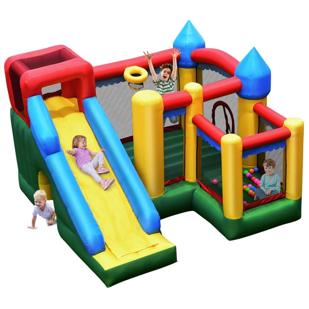 Aimee Lii Inflatable Bounce House Castle Jumper Moonwalk with Blower, Playhouse for Kids Outdoor