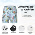 thumbnail image 5 of Lsque Mens Swim Trunks Colorful Sea Turtle Pattern - Bathing Suit Compression Liner - Beach Swim Shorts Swimwear - (S-3XL) - Stretch Quick Dry -X-Large, 5 of 9
