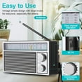 thumbnail image 2 of Radios Portable AM FM SW Retro Radio, Transistor Radios, Shortwave Radios with Loud Speakers, Battery Powered or DC Power, Suitable for Indoor, Outdoor and Emergency Use, for Senior, Kids Gifts, 2 of 7