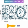thumbnail image 2 of Colorful 4 Sheets Vintage Patterns Borders Furniture Transfer 11.8x5.9inch Fountain and Vase Rub on Transfer UV Self-Adhesive Wall Art Decals Craft for Bedroom Living Room Desk Table, 2 of 9