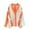 Orange, variant on SRZYMJ Women's Color Block V-Neck Pullover Sweater with Long Sleeves and Button Pocket Detail