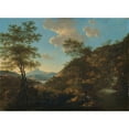 thumbnail image 2 of Willem de Heusch 24x18 Gold Ornate Framed and Double Matted Museum Art Print Titled - Italian Landscape with Draftsman (1650 - 1692), 2 of 4