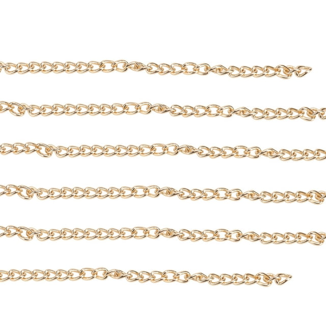 Metal Curb Chains, Jewelry Making Chain Easy To Use 32.8ft Strong Premium Metal For Craft Gold