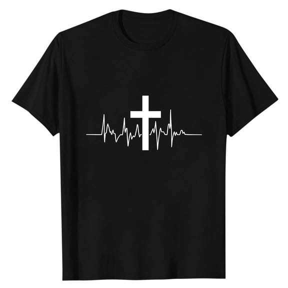 Stamzod Mens T-Shirts Short Sleeve Print Crew Neck Tee Shirts Mens Workout Pullover Casual Tops Black B L