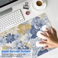 thumbnail image 4 of Long Mouse Pads for Desk,Pioneer Flower Floral Print Pattern Desk Mats on Top Of Desks, Desk Mouse Pad Extra Large with 3mm Non-Slip Base and Stitched Edge for Gaming,Office,Work,Home 31.5"x11.8", 4 of 6