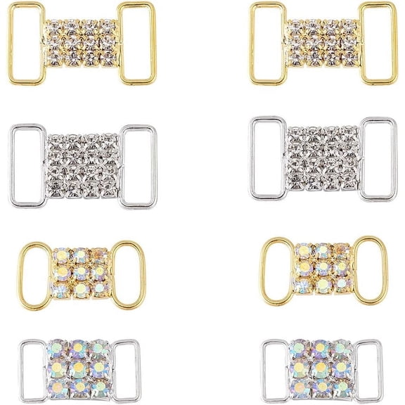 Shoelace Charms Rhinestone Shoe Charms D Shape Shoe Clip Charms Bling Shoe Accessories for Women Sneaker Casual Shoes Decoration Silver DIY