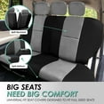 thumbnail image 5 of FH Group 3 Rows Universal Fit Faux Leather Car Seat Covers for SUV Sedan, Airbag Compatible, Split Bench w/ Free Air Freshener - 7 Seaters Gray, 5 of 8