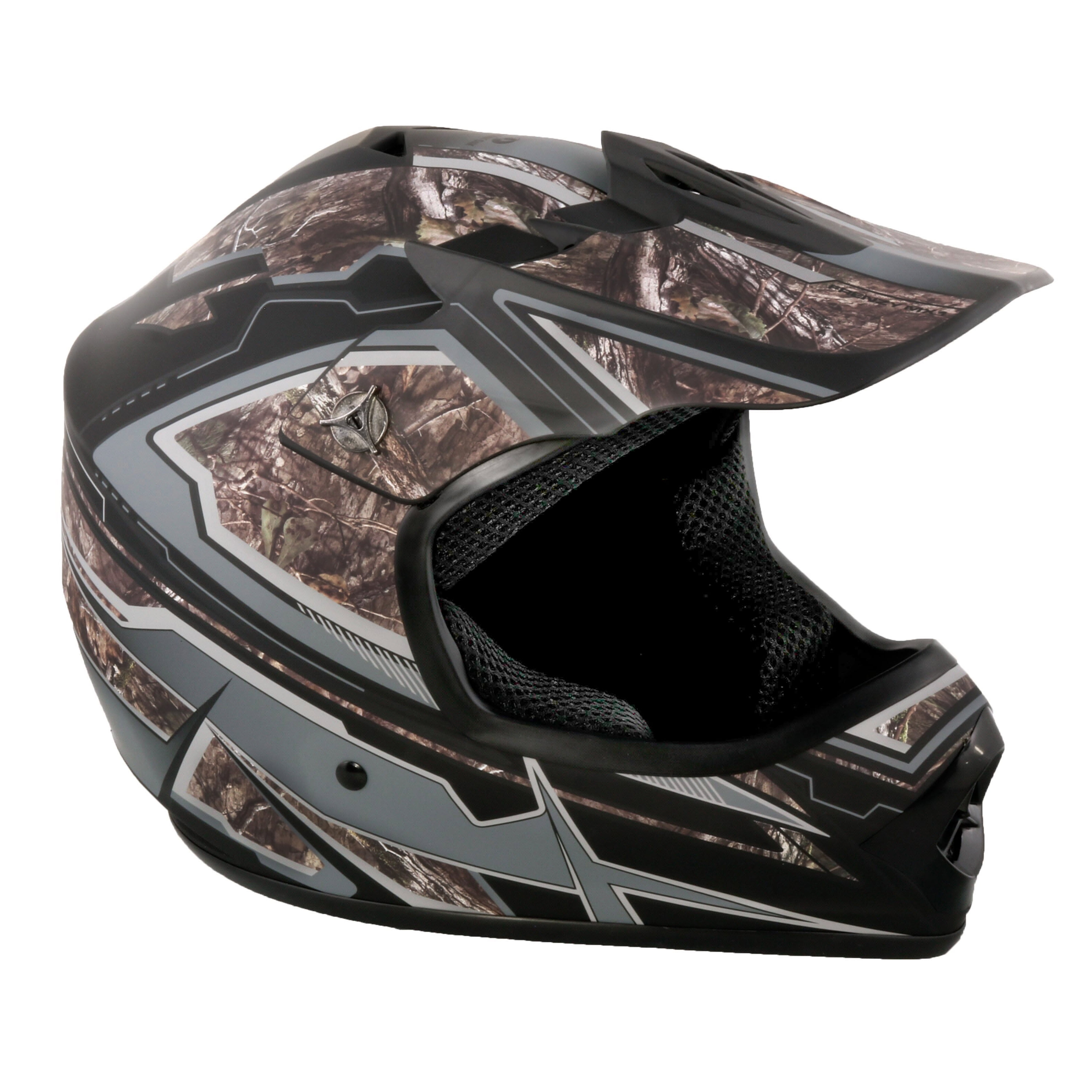 Youth Frenzy Off Road Helmet, Color: Mossy Oak, DOT Approved, Size: Large