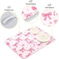 thumbnail image 4 of Pink Bows Heart Dish Drying Mat Kitchen Counter Mat Draining Mat Kitchen Accessories Dish Rack Pad for Dishes, Utensils, Countertops, Sinks 18x24in, 4 of 7