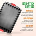 thumbnail image 4 of Large Cookie Sheet - Deluxe Nonstick Gray Coating Inside & Outside With Red Silicone Handles, Compatible with Model: NCSBS3S (Black), 4 of 6