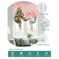 thumbnail image 2 of Snowman Christmas Tie Up Curtains for Windows 63 Inch Length Balloon Curtains Kitchen Adjustable Balloon Window Shade Green Xmas Tree Ball Snowflake Winter Tie Up Bathroom Curtain Window 46"x63", 2 of 6