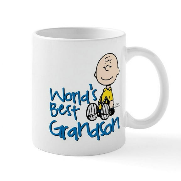 CafePress - World's Best Grandson Mug - 11 oz Ceramic Mug - Novelty Coffee Tea Cup