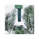 thumbnail image 3 of 7.5 ft pre - lit snow flocked hinged pine holiday xmas tree con 300 LED lights y metal stand, slim design para home, oficina, party decoration, 3 of 10