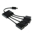 thumbnail image 1 of 3x Micro USB Hub Macho a Hembra Tres USB 2.0 Host OTG Cable Adaptador 3 piezas, 1 of 8