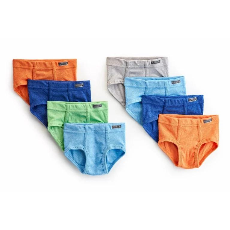 Fruit Of The Loom Boys' Cotton Ribbed Briefs – Size 14 (Waist 26-27), 12-Pack White