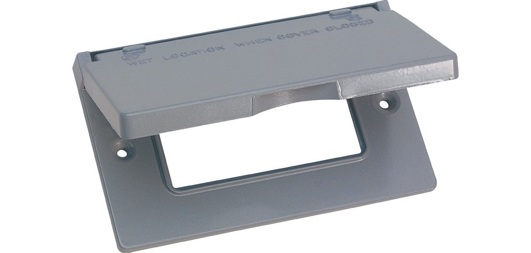 Sigma Electric, Horizontal GFCI Cover, 14249, Wet Locations Gray