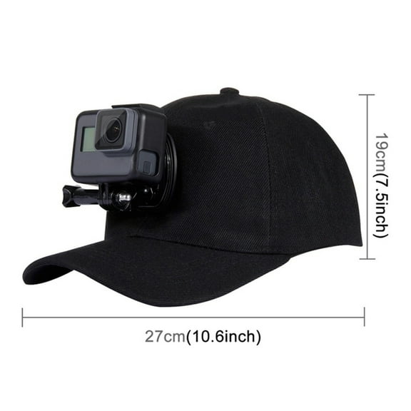 For GoPro Compatible Baseball Cap Strong Plastic Mount Free Hands for Climbing, Training, Sightseeing