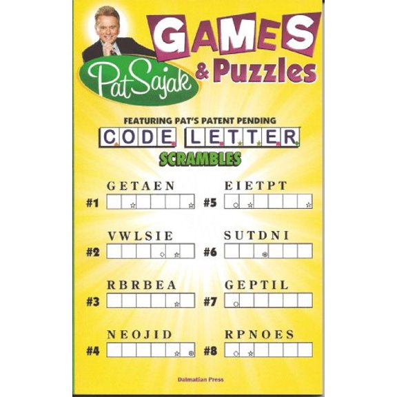 Pre-Owned Pat Sajak Games & Puzzles Code Letter Scrambles