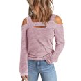 thumbnail image 2 of Blusa con hombros descubiertos para mujer, blusa con hombros descubiertos para mujer, blusa de manga larga para mujer, blusa informal para mujer, la mejor en su clase, 2 of 6