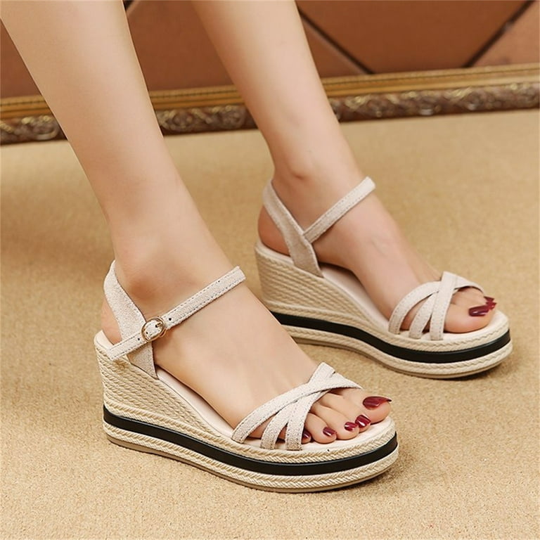  Cathalem my orders Sandals For Women Summer Orthopedic Leather  Wedge Platform Sandals Open Toe Sandals Shoes