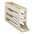 thumbnail image 3 of Porta huevos para refrigerador, 4 niveles, bandeja para huevos, gran capacidad, organizador, automático beige, 3 of 9