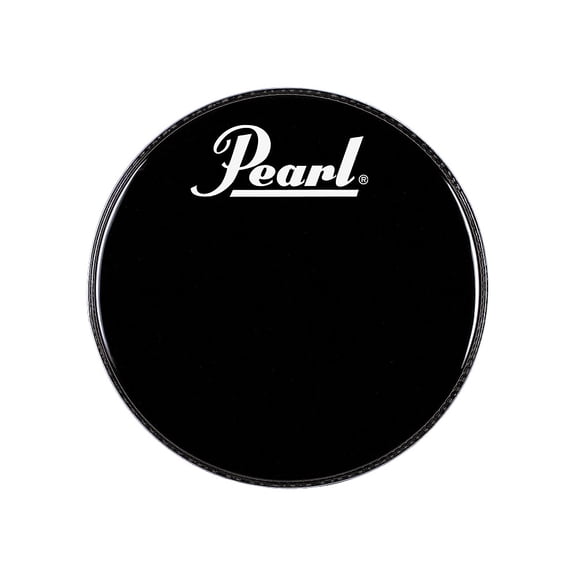 Pearl Logo Front Bass Drum Head Black 20 in.