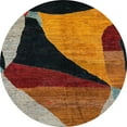 thumbnail image 1 of Ahgly Company Indoor Round Abstract Red Oriental Area Rugs, 6' Round, 1 of 6