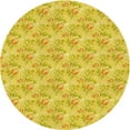 thumbnail image 1 of Ahgly Company Tapis Rond Lavable en Machine Intérieur Transitionnel Jaune Banane, 8 Pieds Rond, 1 of 7