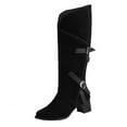 thumbnail image 6 of UngA Women'S Cowboy Boots Cowboy Boots for Women Ankle Cowgirl Booties Wide Mid Calf Pointed Toe Western Boots Short Classic Booties Black,7.5, 6 of 7