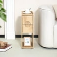 thumbnail image 5 of Fluted Nightstand with 2 Drawers, Slim Wooden Bedside Table, Mid Century Modern End Table for Bedroom, Wood, 5 of 8