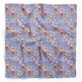 thumbnail image 1 of Bimba Blue Tomato & Peony Floral Printed Pure Silk Scarf For Hair Neck Head Bandanas For Women 40 x 80 Inches, 1 of 6