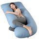 thumbnail image 1 of Almohada de embarazo Cauzyart en forma de U para todo el cuerpo con funda refrescante, 1 of 6