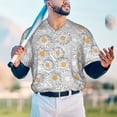 thumbnail image 5 of KLL Daisies Flowers for Men's Baseball Shirts,Short Sleeve Casual Shirts Button Down Shirt for Men Beach Summer Wedding Shirt-Medium, 5 of 7