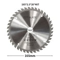 thumbnail image 2 of Multipurpose Cutting Circular Saw Blade, Smooth Cut 165mm Silver Blade With 40 Sharp Tungsten Carbide Teeth, Kickback Reducing Design Ensures Safe And Reliable Performance, 2 of 4