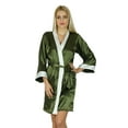 thumbnail image 1 of Bimba Women Short Classic Satin Robe Bride Bridesmaid Robe Kimono Sleeve Coverup, 1 of 6