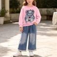 thumbnail image 6 of LvhaoGJOB Little Kids Girls 2-Piece Outfit Set - Multi-Pocket, Fleece Lined, Elastic Waist, 6 of 6