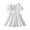 White C, variant on Ashirexll Little Girl Dresses Summer Dress Fashion Casual Solid Color Short Sleeve Buckle Cheongsam Embroidered Ancient Hanfu White Dress