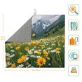 thumbnail image 3 of Honeii Mountain Daisy Meadow for Dish Drying Mat for Kitchen Counter, Non-slip Rubber Backed, Hide Stain Kitchen Super Absorbent Draining Mat, Dish Rack Pad, 3 of 8