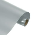thumbnail image 1 of Rollo de vinilo de transferencia de calor Uxcell, 12" x 4.9 pies HTV para planchar en camisetas, máquina de corte, fácil de cortar y desmalezar (gris plateado), 1 of 7