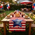 thumbnail image 4 of Uklsqma Independence Day Table Runner 33 x 120 cm or 33 x 183 cm Multicolor Polyester Star Stripe Home Decor for Dining Table, 4 of 6
