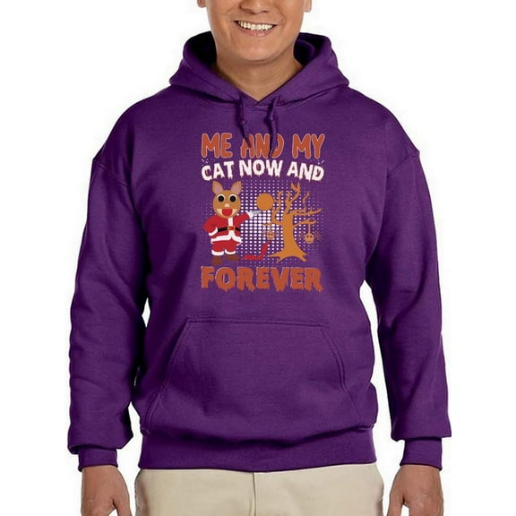Me And My Cat Forever Hoodie Men -Image by Shutterstock, Male XX-Large
