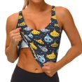 thumbnail image 3 of Daiia Watercolor Bathyscaphe Printed Women's Sports Bra, Breathable Activewear Bra with U-Back Design and Removable Pads, Comfortable and Supportive for Yoga, Workout-Small, 3 of 8