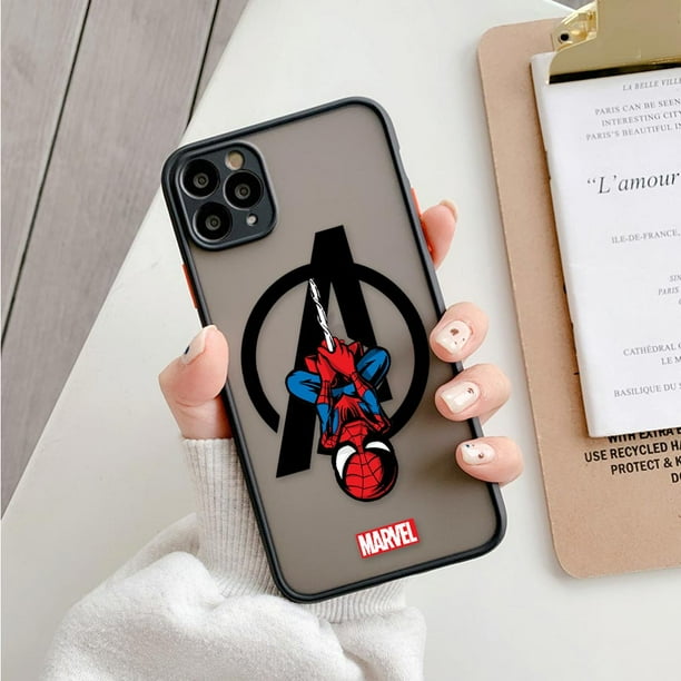 Funda De Dibujos Animados Spiderman Thor Marvel Avengers A Logo Mate Para Apple iPhone 14 11 12 13 Plus Pro Max XR XS X 6 6s 7 8 SE 2020 2022 Mini Skin Feel Case
